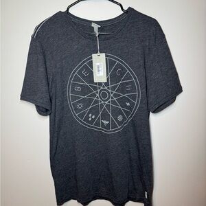 Bench “Spokes” Graphic Tee T-Shirt Charcoal Gray Size M NWT